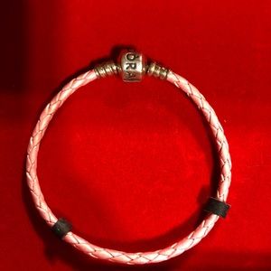 Pandora Leather Bracelet in pink